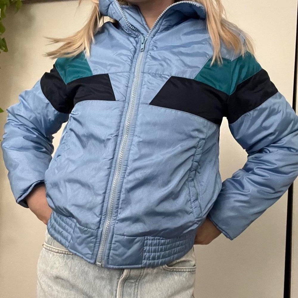 Vintage Ski Puffer Jacket Blue